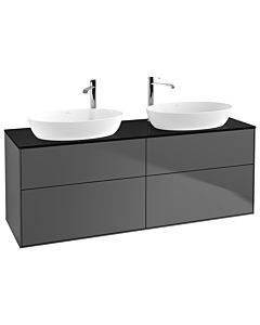 Villeroy und Boch Finion Villeroy und Boch F96200GK 160x60,3cm, plaque de recouvrement noir mat, anthracite mat