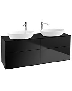 Villeroy und Boch Finion Villeroy und Boch Finion F96200PD 160x60.3cm, cover plate black matt, black matt lacquer