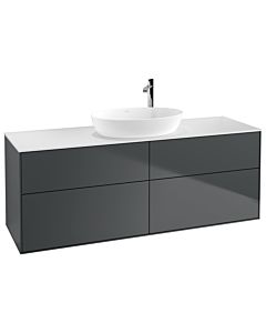 Villeroy und Boch Finion F97100HG 160x60.3cm, plaque de recouvrement blanc mat, Midnight Blue Matt Lacquer