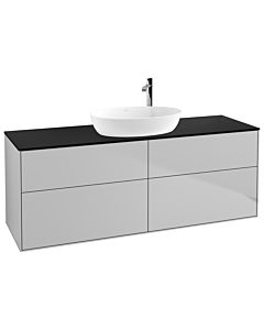 Villeroy und Boch Finion Waschtischunterschrank F97200GJ 160x60,3cm, Abdeckplatte black matt, Light grey matt