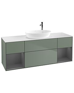 Villeroy und Boch Finion Villeroy und Boch Finion F981GKGM 160cm, cover plate white matt, shelves anthracite matt lacquer, Olive Matt Lacquer