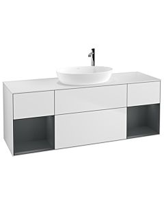 Villeroy und Boch Finion Villeroy und Boch Finion F981HGMT 160cm, cover plate white matt, shelves midnight matt lacquer, white matt lacquer