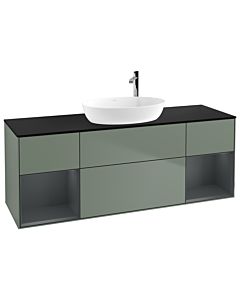 Villeroy und Boch Finion Villeroy und Boch Finion F982HGGM 160cm, cover plate black matt, shelves midnight matt lacquer, Olive Matt Lacquer