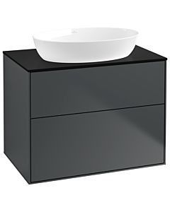 Villeroy und Boch Finion F99200HG 80x60.3cm, plaque de recouvrement noir mat, Midnight Blue Matt Lacquer