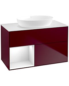 Villeroy und Boch Finion Villeroy und Boch Finion FA11GFHB 100cm, cover plate white matt, shelves Glossy white lacquer, Peony Matt
