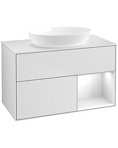 Villeroy und Boch Finion Villeroy und Boch Finion FA21GFMT 100cm, cover plate white matt, shelves Glossy white lacquer, white matt lacquer