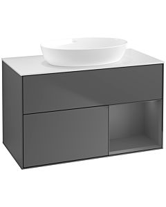 Villeroy und Boch Finion Villeroy und Boch Finion FA21GKGK 100cm, cover plate white matt, shelves anthracite matt lacquer, anthracite matt