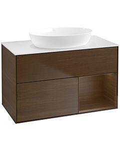 Villeroy und Boch Finion Villeroy und Boch Finion FA21GNGN 100cm, cover plate white matt, shelves Walnut Veneer , Walnut Veneer veneer