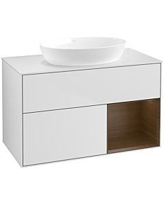 Villeroy und Boch Finion Villeroy und Boch Finion FA21GNMT 100cm, cover plate white matt, shelves Walnut Veneer , white matt lacquer