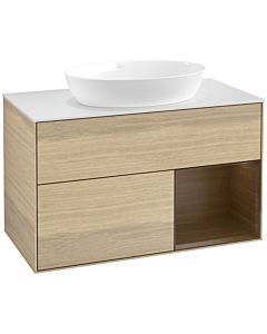 Villeroy und Boch Finion Villeroy und Boch Finion FA21GNPC 100cm, cover plate white matt, shelves Walnut Veneer , Oak Veneer