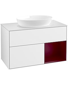 Villeroy und Boch Finion Villeroy und Boch Finion FA21HBGF 100cm, cover plate white matt, shelves Peony matt lacquer, glossy white lacquer