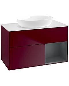 Villeroy und Boch Finion Villeroy und Boch Finion FA21HGHB 100cm, cover plate white matt, shelves midnight matt lacquer, Peony Matt
