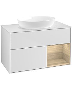 Villeroy und Boch Finion Villeroy und Boch Finion FA21PCMT 100cm, cover plate white matt, shelves Oak Veneer , white matt lacquer