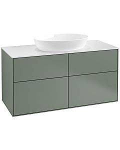 Villeroy und Boch Finion Waschtischunterschrank FA3100GM 120x60,3cm, Abdeckplatte white matt, Olive Matt Lacquer