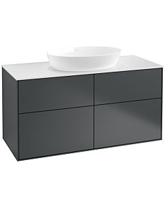 Villeroy und Boch Finion FA3100HG 120x60.3cm, plaque de recouvrement blanc mat, Midnight Blue Matt Lacquer