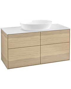 Villeroy und Boch Finion FA3100PC 120x60.3cm, plaque de recouvrement blanc mat, Oak Veneer