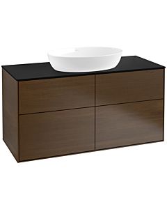 Villeroy und Boch Finion Villeroy und Boch Finion FA3200GN 120x60.3cm, cover plate black matt, walnut veneer