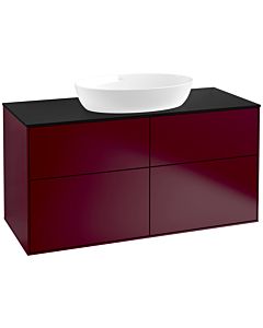 Villeroy und Boch Finion Waschtischunterschrank FA3200HB 120x60,3cm, Abdeckplatte black matt, Peony Matt