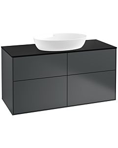 Villeroy und Boch Finion FA3200HG 120x60.3cm, plaque de recouvrement noir mat, Midnight Blue Matt Lacquer