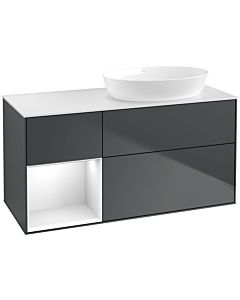 Villeroy und Boch Finion Villeroy und Boch Finion FA41GFHG 120cm, cover plate white matt, shelves Glossy white lacquer, Midnight Blue Matt Lacquer