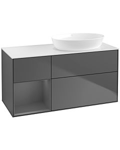 Villeroy und Boch Finion Villeroy und Boch Finion FA41GKGK 120cm, cover plate white matt, shelves anthracite matt lacquer, anthracite matt