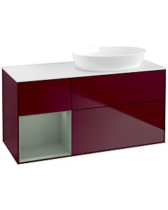 Villeroy und Boch Finion Villeroy und Boch Finion FA41GMHB 120cm, cover plate white matt, shelves olive matt lacquer, Peony Matt