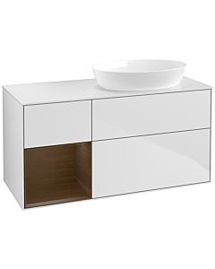 Villeroy und Boch Finion Villeroy und Boch Finion FA41GNMT 120cm, cover plate white matt, shelves Walnut Veneer , white matt lacquer