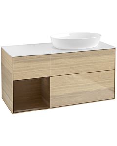 Villeroy und Boch Finion Villeroy und Boch Finion FA41GNPC 120cm, cover plate white matt, shelves Walnut Veneer , Oak Veneer