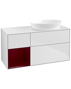 Villeroy und Boch Finion Villeroy und Boch Finion FA41HBMT 120cm, cover plate white matt, shelves Peony matt lacquer, white matt lacquer