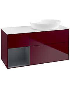 Villeroy und Boch Finion Villeroy und Boch Finion FA41HGHB 120cm, cover plate white matt, shelves midnight matt lacquer, Peony Matt