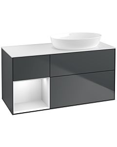 Villeroy und Boch Finion Villeroy und Boch Finion FA41MTHG 120cm, cover plate white matt, shelves white matt lacquer, midnight Blue Matt Lacquer