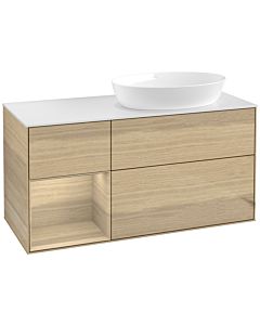 Villeroy und Boch Finion Villeroy und Boch Finion FA41PCPC 120cm, cover plate white matt, shelves Oak Veneer , Oak Veneer