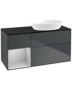 Villeroy und Boch Finion Villeroy und Boch Finion FA42GJHG 120cm, cover plate black matt, shelves light gray matt lacquer, midnight Blue Matt Lacquer