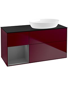 Villeroy und Boch Finion Villeroy und Boch Finion FA42GKHB 120cm, cover plate black matt, shelves anthracite matt lacquer, Peony Matt