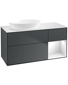 Villeroy und Boch Finion Villeroy und Boch Finion FA51GFHG 120cm, cover plate white matt, shelves Glossy white lacquer, Midnight Blue Matt Lacquer
