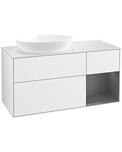 Villeroy und Boch Finion Villeroy und Boch Finion FA51GKGF 120cm, cover plate white matt, shelves anthracite matt lacquer, glossy white lacquer