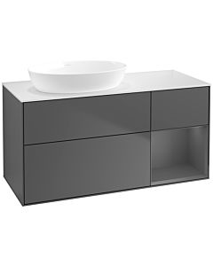Villeroy und Boch Finion Villeroy und Boch Finion FA51GKGK 120cm, cover plate white matt, shelves anthracite matt lacquer, anthracite matt