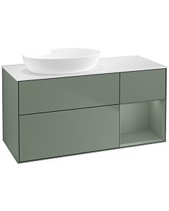 Villeroy und Boch Finion Villeroy und Boch Finion FA51GMGM 120cm, cover plate white matt, shelves olive matt lacquer, Olive Matt Lacquer