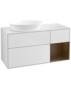 Villeroy und Boch Finion Villeroy und Boch Finion FA51GNMT 120cm, cover plate white matt, shelves Walnut Veneer , white matt lacquer
