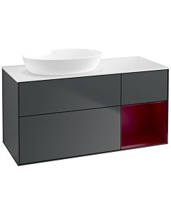 Villeroy und Boch Finion Villeroy und Boch Finion FA51HBHG 120cm, cover plate white matt, shelves Peony matt lacquer, midnight Blue Matt Lacquer