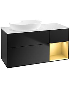 Villeroy und Boch Finion Villeroy und Boch Finion FA51HFPD 120cm, cover plate white matt, shelves gold matt lacquer, black matt lacquer