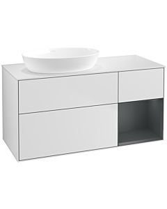 Villeroy und Boch Finion Villeroy und Boch Finion FA51HGMT 120cm, cover plate white matt, shelves midnight matt lacquer, white matt lacquer