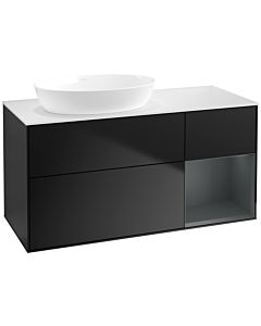 Villeroy und Boch Finion Villeroy und Boch Finion FA51HGPD 120cm, cover plate white matt, shelves midnight matt lacquer, black matt lacquer