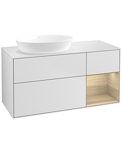 Villeroy und Boch Finion Villeroy und Boch Finion FA51PCMT 120cm, cover plate white matt, shelves Oak Veneer , white matt lacquer