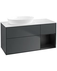 Villeroy und Boch Finion Villeroy und Boch Finion FA51PDHG 120cm, cover plate white matt, shelves black matt lacquer, midnight Blue Matt Lacquer