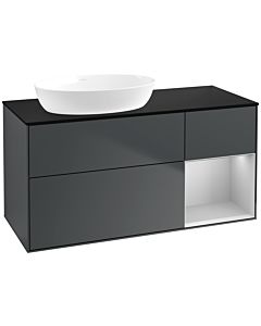 Villeroy und Boch Finion Villeroy und Boch Finion FA52GJHG 120cm, cover plate black matt, shelves light gray matt lacquer, midnight Blue Matt Lacquer