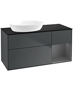 Villeroy und Boch Finion Villeroy und Boch Finion FA52GKHG 120cm, cover plate black matt, shelves anthracite matt lacquer, midnight Blue Matt Lacquer