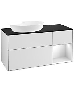 Villeroy und Boch Finion Villeroy und Boch Finion FA52MTMT 120cm, cover plate black matt, shelves White matt lacquer, White matt lacquer