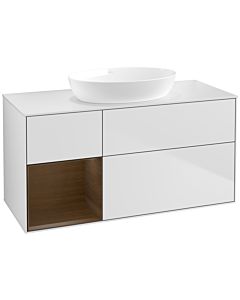 Villeroy und Boch Finion Villeroy und Boch Finion FA61GNMT 120cm, cover plate white matt, shelves Walnut Veneer , white matt lacquer