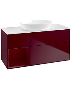 Villeroy und Boch Finion Waschtischunterschrank FA61HBHB 120cm, Abdeckplatte white matt, Regale Peony matt lacquer, Peony Matt